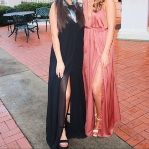 BCBG LUCIELE EMBELLISHED EVENING GOWN